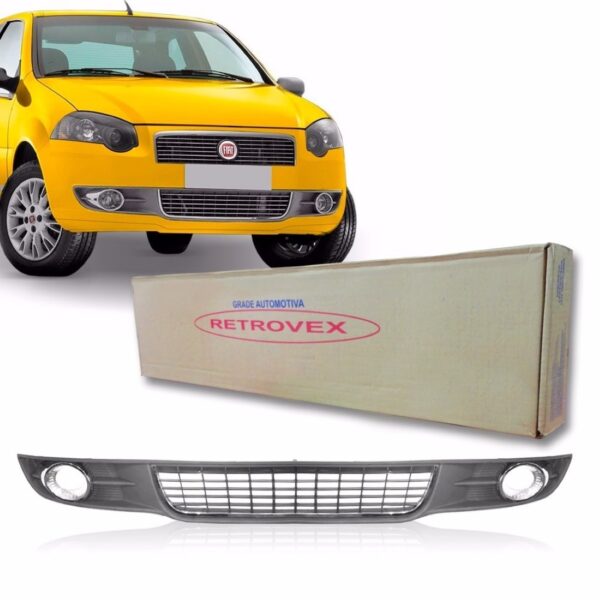 Tela Frontal Palio 2010 2011 2012 Inferior Cinza Com Furo Cinza