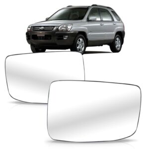 Lente Retrovisor Para Kia Sportage 2005 2006 A 2010 Com Base Lado Direito