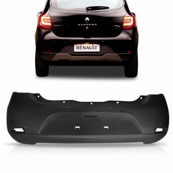 Parachoque Traseiro Renault Sandero 2015 2016 2017 1a Linha