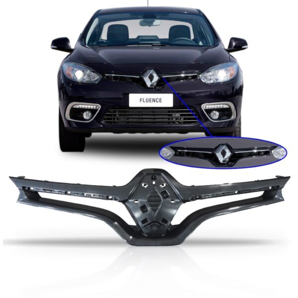 Tela Frontal Renault Fluence 2014 2015 2016 Superior Preta Preto