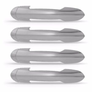 Kit Aplique Capa De Maçaneta Cromada Stilo  Para 4 Portas