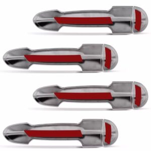 Kit Aplique Capa De Maçaneta Cromada Stilo  Para 4 Portas