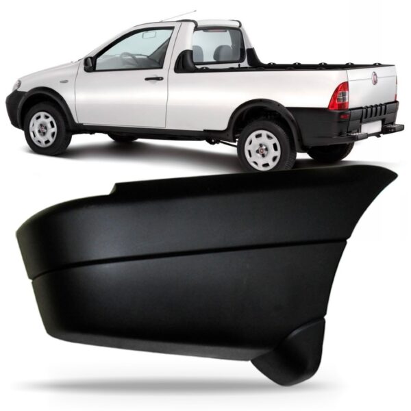 Polaina Ponteira Parachoque Para Strada Working 1999 A 2002 Lado Direito