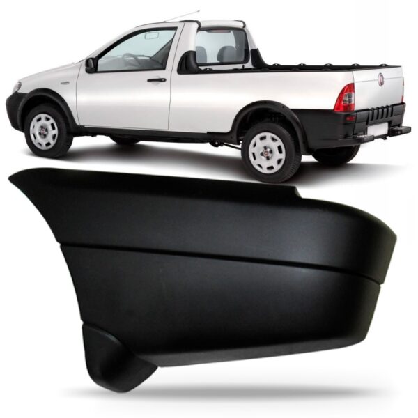 Polaina Ponteira Parachoque Para Strada Working 1999 A 2002 Lado Esquerdo