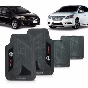 Tapete Nissan Livina Grand Livina X Gear Pvc Logo Bordado Preto