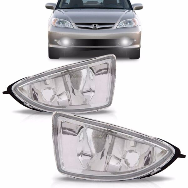 Farol De Milha Auxiliar Civic 2004 2005 2006 1ª Linha Cristal