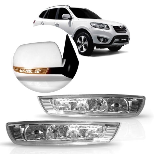 Sinaleira Retrovisor Santa Fé 2010 2011 2012 2013 Lado Esquerdo