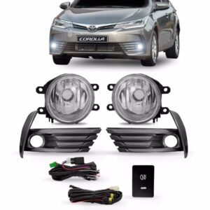 Kit Farol Milha Neblina Corolla 2017 2018 Com Moldura