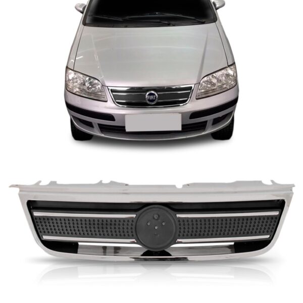 Grade Radiador Idea 2003 2004 05 06 07 08 09 2010 F. Cromado Preto