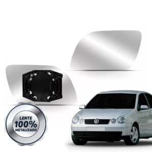 Lente Espelho Do Retrovisor Polo 2002 A 2010 C/ Base Ld Direito
