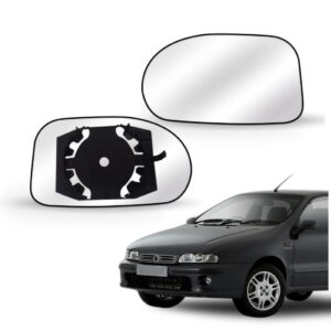 Lente Retrovisor Marea Brava 99 00 01 02 03 04 05 Com Base Lado Esquerdo