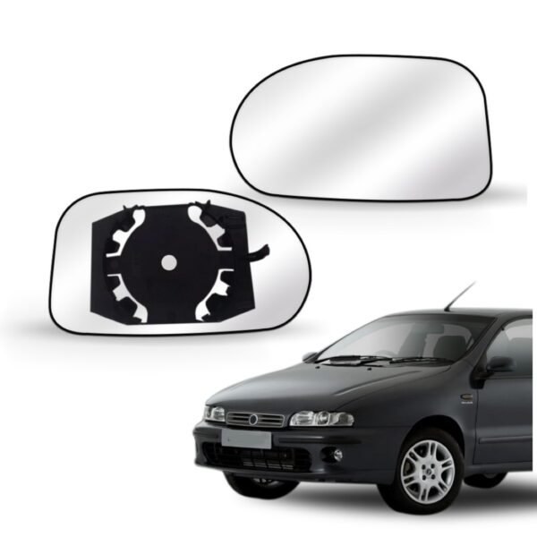 Lente Retrovisor Marea Brava 99 00 01 02 03 04 05 Com Base Lado Esquerdo