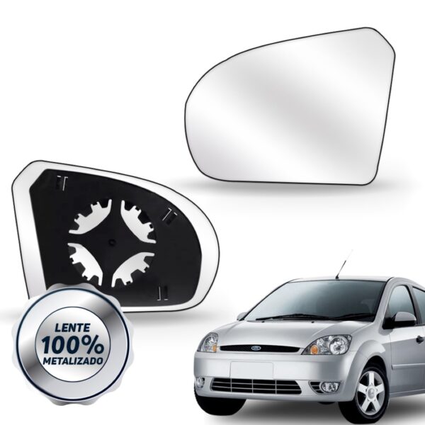 Espelho Retrovisor Fiesta 2003 A 2010 Ka 2008 A 14 C/base Le Esquerdo - Motorista
