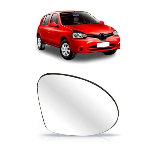 Lente Retrovisor Clio 2013 A 2017 Com Base Lado Direito