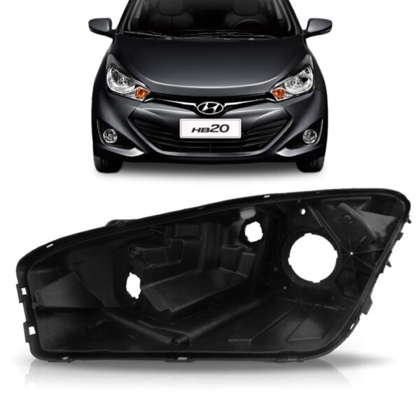 Carcaça De Farol Hb20 2012 2013 2014 2015 2016 Lado Esquerdo