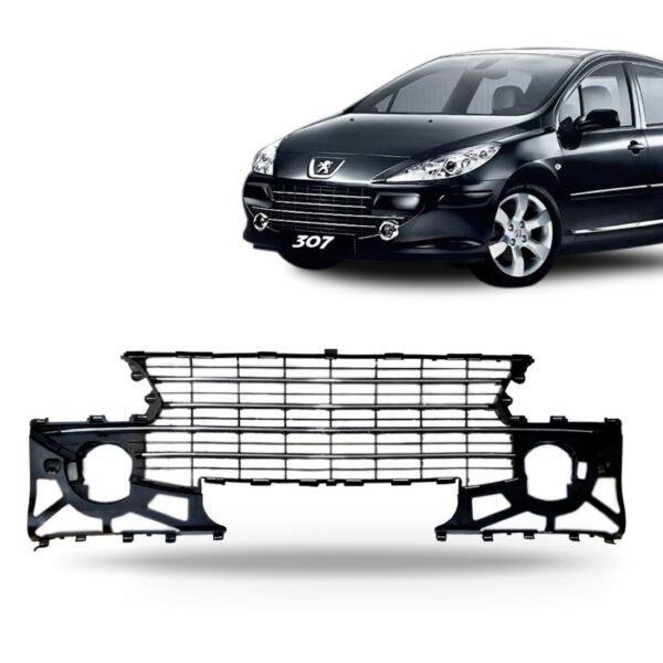 Grade Inferior Peugeot 307 Ano 2007 08 A 2012 Friso Cromado Preto