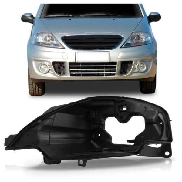Carcaça De Farol Para Citroen C3 2003 2004 2005 2006 A 2012 Lado Esquerdo