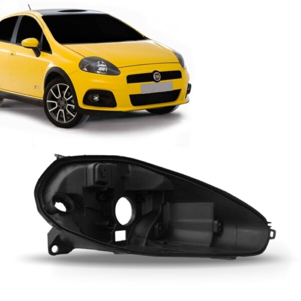 Carcaça De Farol Fiat Punto 2007 2008 2009 2010 2011 Lado Direito