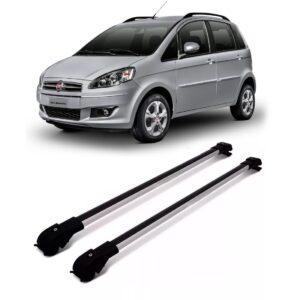 Travessa De Teto Fiat Idea 2004 A 2016 Aluminio Slim Prata Prateado