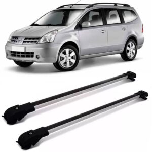 Rack Teto Travessa Livina 2006 A 2017 Slim Prata Aluminio Prata