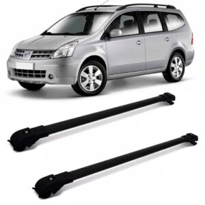 Travessa De Teto Nissan Livina 06 A 17 Aluminio Slim Preto Preto