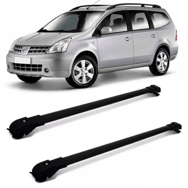 Travessa De Teto Nissan Livina 06 A 17 Aluminio Slim Preto Preto