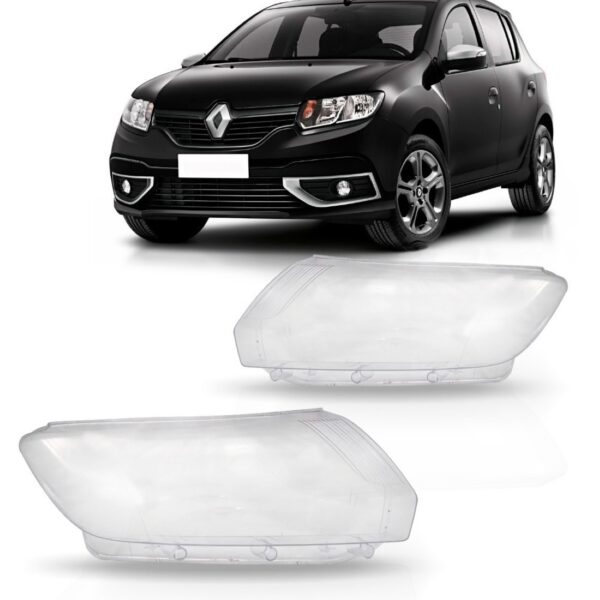 Lente Farol Logan Sandero 2015 2016 2017 2018 Renault Lado Direito