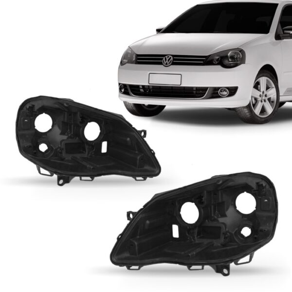 Carcaça De Farol Polo 2007 2008 2009 10 11 12 13 2014 Lado Direito