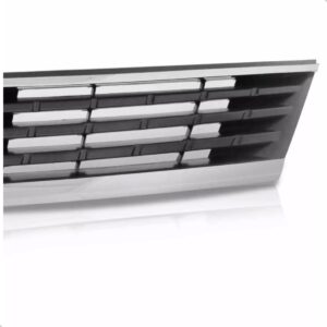 Grade Radiador Tiida 07 A 10 Cinza Escuro Com Friso Cromado Plástico