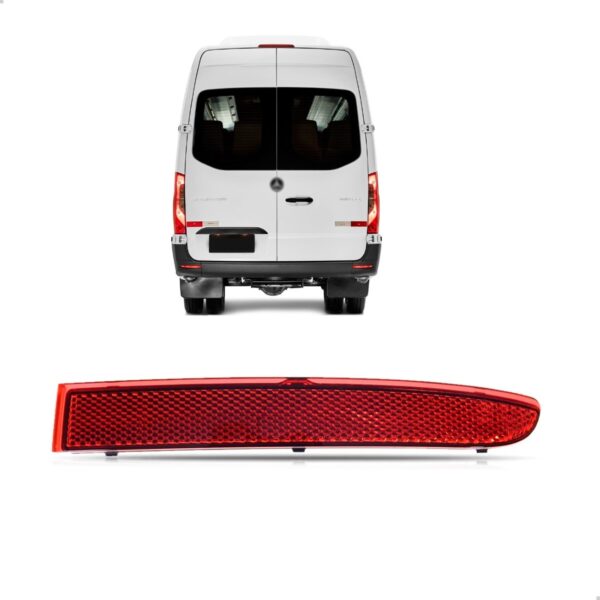 Refletor Sprinter 2020 2021 2022 2023 2024 Vermelho Lado Direito