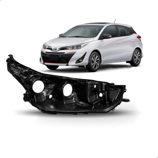Carcaça Farol Yaris 2018 2019 2020 2021 2022 Lado Direito