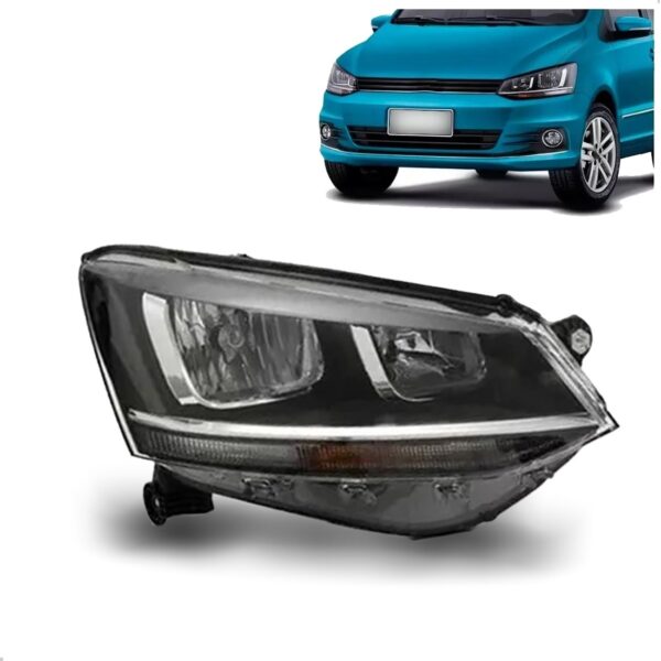 Farol Fox Spacefox Crossfox 15 A 2022 Friso Cromado 1ª Linha - Direito/passageiro