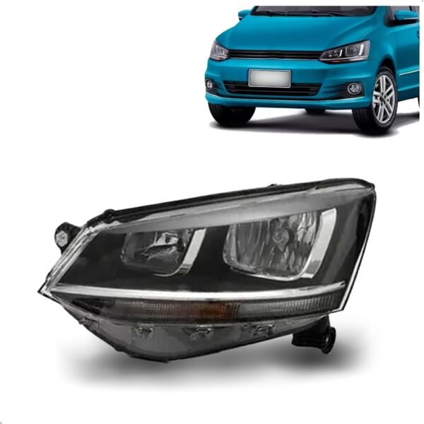 Farol Fox Spacefox Crossfox 15 A 2022 Friso Cromado 1ª Linha - Esquerdo/motorista