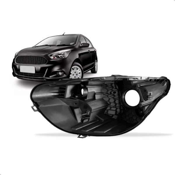 Carcaça Farol Dianteiro Para Ford Ka 2019 2020 2021 2022 Lado Direito