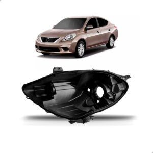 Carcaça Farol Para Nissan Versa 2011 2012 2013 2014 Lado Direito