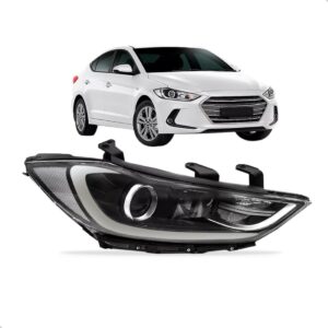 Farol Eletrico Elantra 2017 2018 C/ Motor E Projetor S/ Led Lado Direito