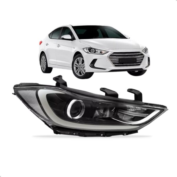 Farol Eletrico Elantra 2017 2018 C/ Motor E Projetor S/ Led Lado Direito