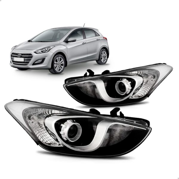 Farol Eletrico I30 2013 Até  2016 S/ Motor E Entrada Xenon  Lado Esquerdo