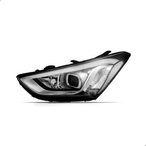 Farol Santa Fe 2014 A 2016 Manual Eletrico C/ Projetor E Led Lado Direito