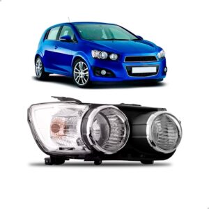 Farol Sonic 2012 2013 2014 Anel Cromado 1ª Linha Direito/passageiro