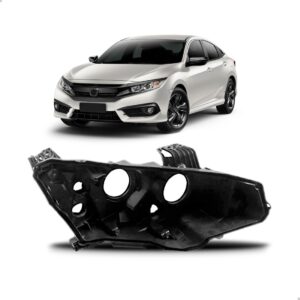 Carcaça Farol Civic 2017 2018 2019 2020 2021 Com Regulador Lado Direito