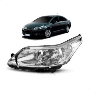 Farol C4 08 Até 14 Pallas Hatch Eletrico Com Motor 1ª Linha - Esquerdo/motorista