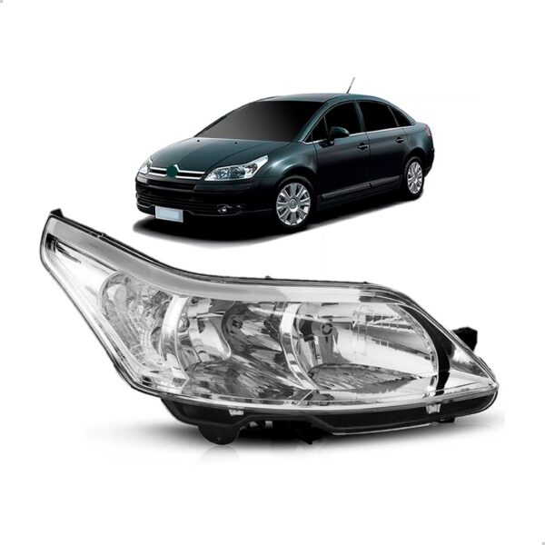 Farol C4 08 Até 14 Pallas Hatch Eletrico Com Motor 1ª Linha - Direito/passageiro