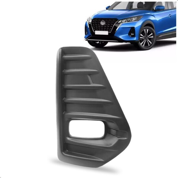 Moldura Milha Kicks 2022 A 2024 Parachoque Dianteiro C/ Furo Lado Direito