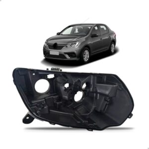 Carcaça Farol Dianteiro Logan 2020 2021 2022 2023 Lado Direito