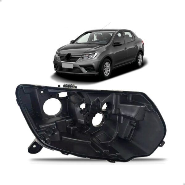Carcaça Farol Dianteiro Logan 2020 2021 2022 2023  Lado Direito