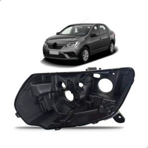 Carcaça Farol Dianteiro Logan 2020 2021 2022 2023 Lado Esquerdo