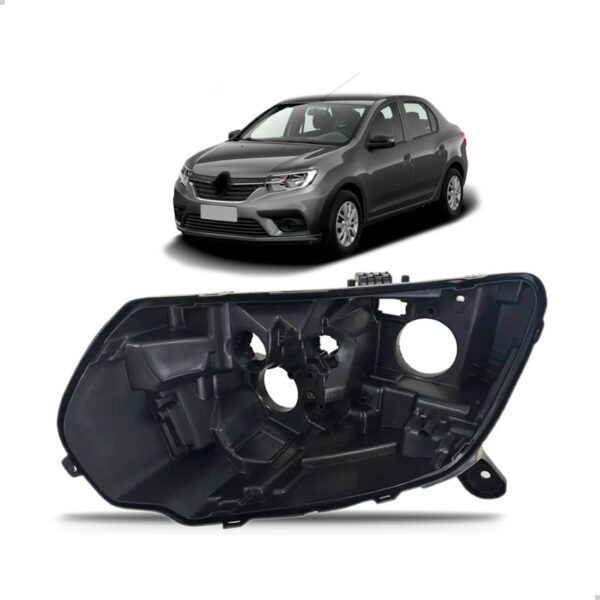 Carcaça Farol Dianteiro Logan 2020 2021 2022 2023  Lado Esquerdo