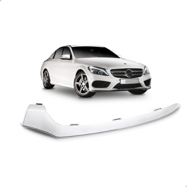 Friso Parachoque Dianteiro Cromado C200 2015 2016 2017 2018 Lado Esquerdo