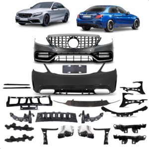 Envolvente Dianteiro E Traseiro C63 S 2019 2020 2021 Preto